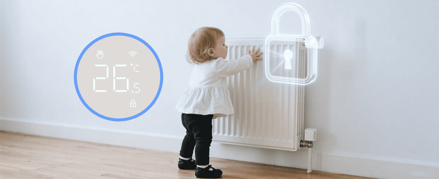 Smart child safety lock: prevents accidental activation and gives you peace of mind