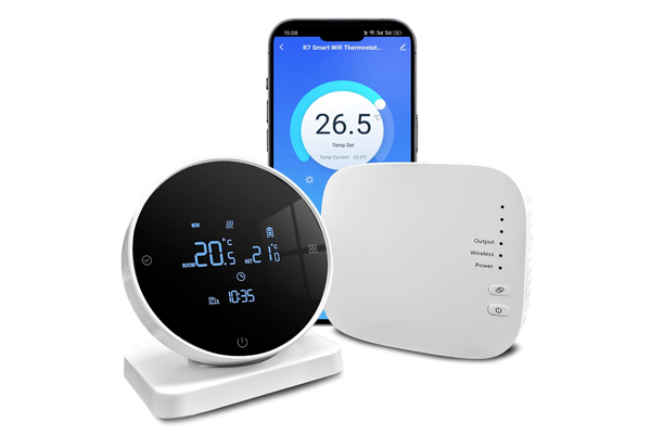 WiFi furnace thermostat black 3A